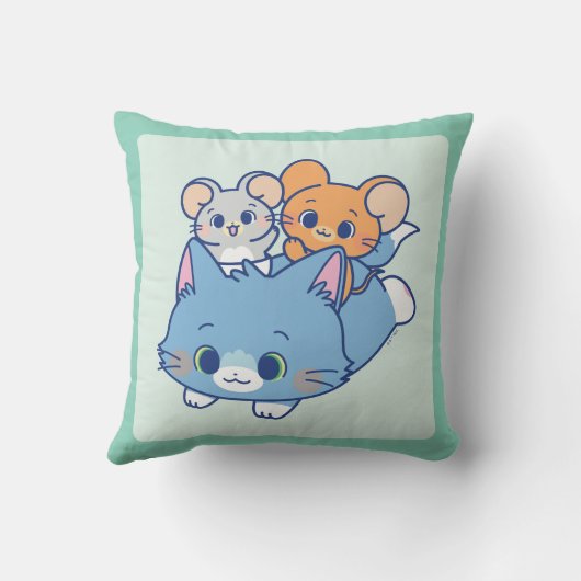 Anime Tom、Jerry、Tuffy クッション (裏面)