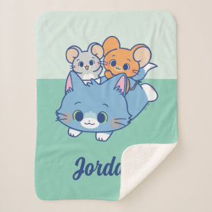 Anime Tom、Jerry、Tuffy シェルパブランケット