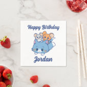 Anime Tom、Jerry、Tuffy スタンダードカクテルナプキン (インサイチュ)