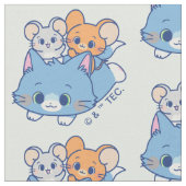 Anime Tom、Jerry、Tuffy ファブリック (クローズアップ)