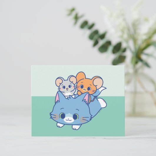 Anime Tom、Jerry、Tuffy ポストカード (スタンド正面)