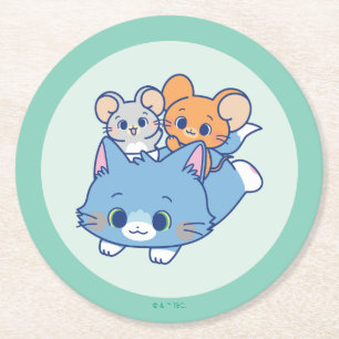 Anime Tom、Jerry、Tuffy ラウンドペーパーコースター