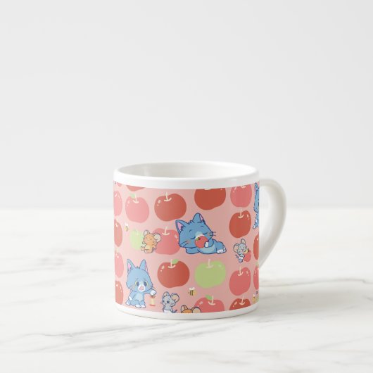 Anime Tom、Jerry、Tuffy Apple Pattern エスプレッソカップ (正面右)