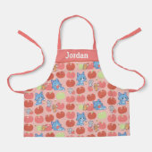 Anime Tom、Jerry、Tuffy Apple Pattern エプロン (正面)