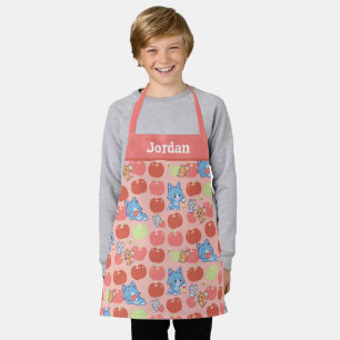 Anime Tom、Jerry、Tuffy Apple Pattern エプロン