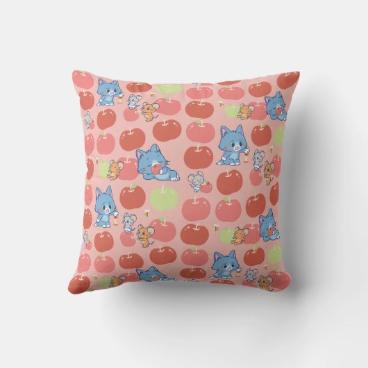 Anime Tom、Jerry、Tuffy Apple Pattern クッション (裏面)