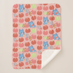 Anime Tom、Jerry、Tuffy Apple Pattern シェルパブランケット