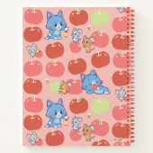 Anime Tom、Jerry、Tuffy Apple Pattern ノートブック (裏面)