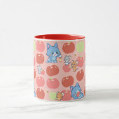 Anime Tom、Jerry、Tuffy Apple Pattern マグカップ (中央)