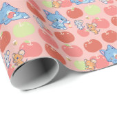 Anime Tom、Jerry、Tuffy Apple Pattern ラッピングペーパー (ロールコーナー)