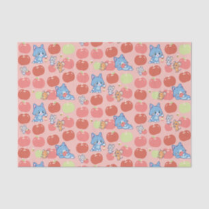 Anime Tom、Jerry、Tuffy Apple Pattern 薄葉紙
