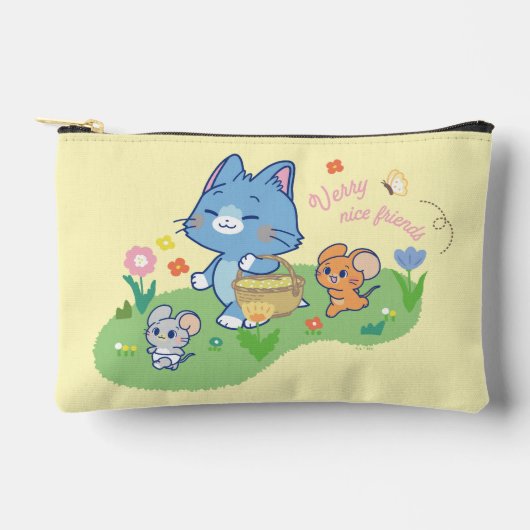 Anime Tom、Jerry、Tuffy Picnic アクセサリーポーチ (正面)