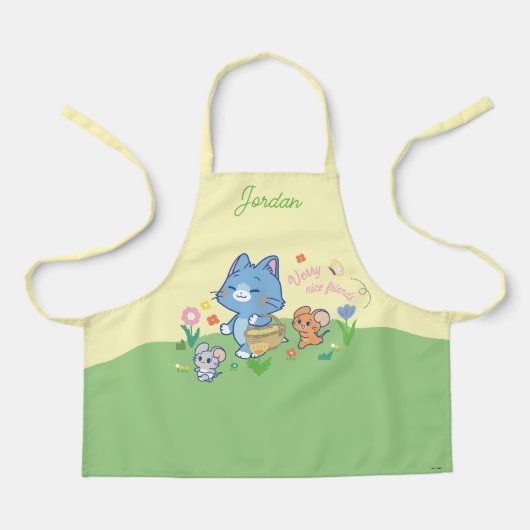 Anime Tom、Jerry、Tuffy Picnic エプロン (正面)
