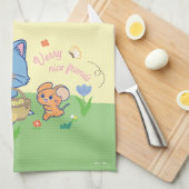 Anime Tom、Jerry、Tuffy Picnic キッチンタオル (四つ折り)