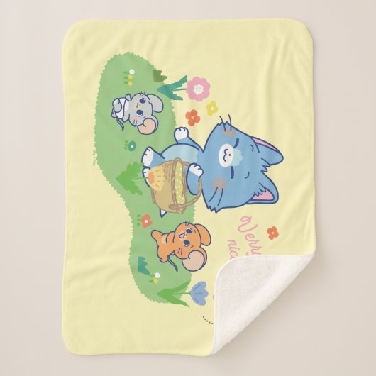 Anime Tom、Jerry、Tuffy Picnic シェルパブランケット (正面)
