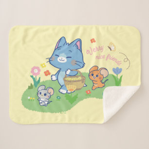 Anime Tom、Jerry、Tuffy Picnic シェルパブランケット