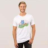 Anime Tom、Jerry、Tuffy Picnic トライブレンドTシャツ (正面全面)
