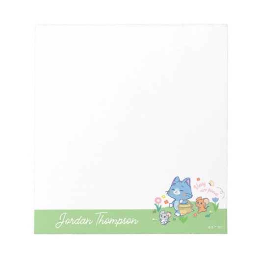 Anime Tom、Jerry、Tuffy Picnic ノートパッド (正面)