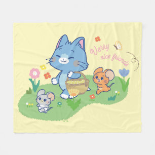 Anime Tom、Jerry、Tuffy Picnic フリースブランケット