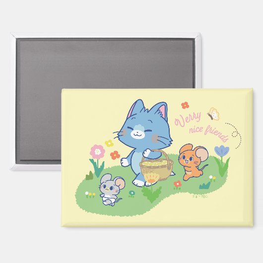 Anime Tom、Jerry、Tuffy Picnic マグネット (正面/裏面)