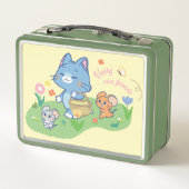 Anime Tom、Jerry、Tuffy Picnic メタルランチボックス (裏面)