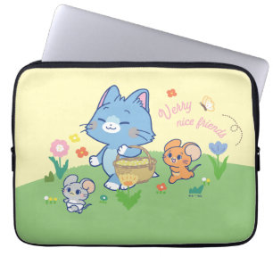 Anime Tom、Jerry、Tuffy Picnic ラップトップスリーブ