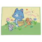 Anime Tom、Jerry、Tuffy Picnic ラージペーパーバッグ (正面)