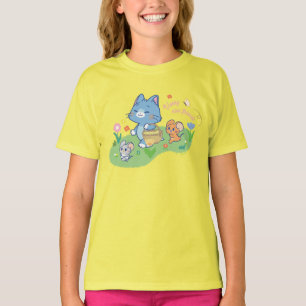 Anime Tom、Jerry、Tuffy Picnic Tシャツ