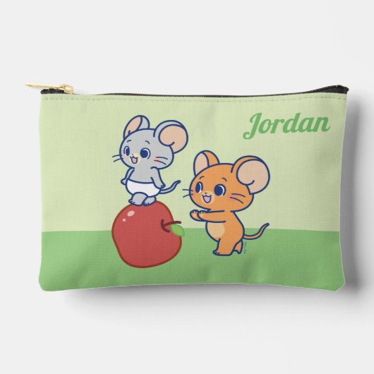 Anime TuffyとJerry Apple 転が's アクセサリーポーチ (正面)