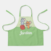 Anime TuffyとJerry Apple 転が's エプロン (正面)
