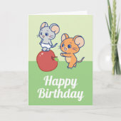 Anime TuffyとJerry Apple 転が's カード (正面)