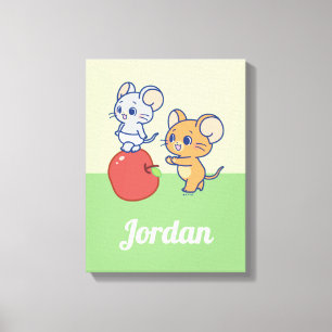 Anime TuffyとJerry Apple 転が's キャンバスプリント