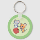 Anime TuffyとJerry Apple 転が's キーホルダー (正面)