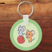 Anime TuffyとJerry Apple 転が's キーホルダー (正面)