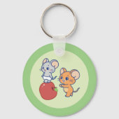 Anime TuffyとJerry Apple 転が's キーホルダー (裏面)