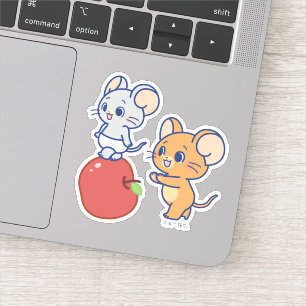 Anime TuffyとJerry Apple 転が's シール