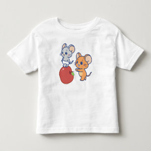 Anime TuffyとJerry Apple 転が's トドラーTシャツ