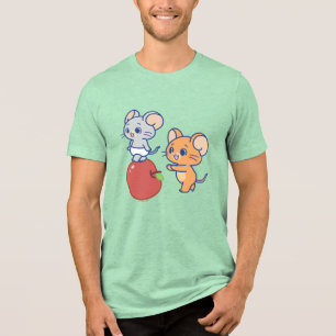 Anime TuffyとJerry Apple 転が's トライブレンドＴシャツ