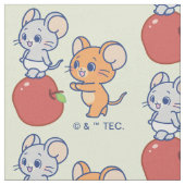 Anime TuffyとJerry Apple 転が's ファブリック (クローズアップ)