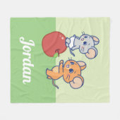 Anime TuffyとJerry Apple 転が's フリースブランケット (正面(横))