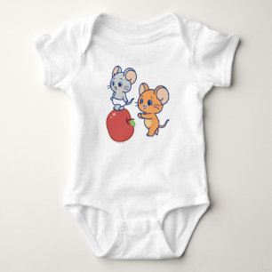 Anime TuffyとJerry Apple 転が's ベビーボディスーツ