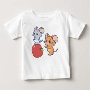 Anime TuffyとJerry Apple 転が's ベビーTシャツ