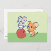 Anime TuffyとJerry Apple 転が's ポストカード (正面/裏面)