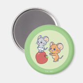 Anime TuffyとJerry Apple 転が's マグネット (正面/裏面)