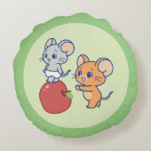 Anime TuffyとJerry Apple 転が's ラウンドクッション (裏面)