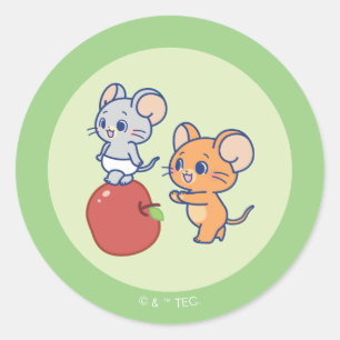 Anime TuffyとJerry Apple 転が's ラウンドシール