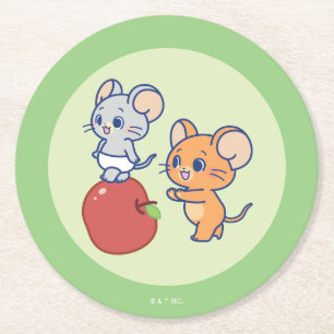 Anime TuffyとJerry Apple 転が's ラウンドペーパーコースター