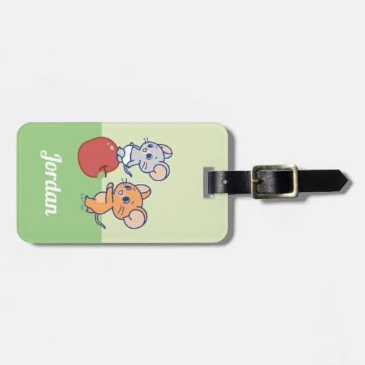 Anime TuffyとJerry Apple 転が's ラゲッジタグ (正面横)