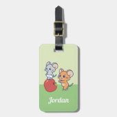Anime TuffyとJerry Apple 転が's ラゲッジタグ (正面縦)
