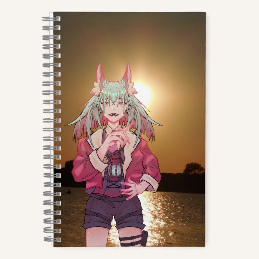 Anime, V Tuber VTuber sunset ノートブック (正面)